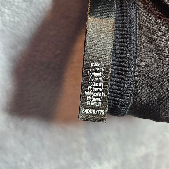 Victoria Sport Womens Racerback Sports Bra 34DDD/F75 Black & White - Picture 3 of 10